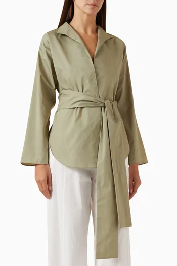 Tie-up Top in Cotton-blend