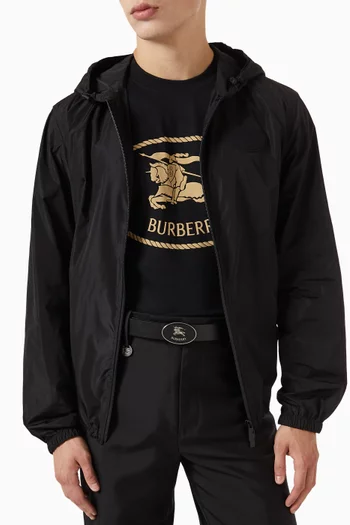 Oval Knight Reversible Belt in Leather