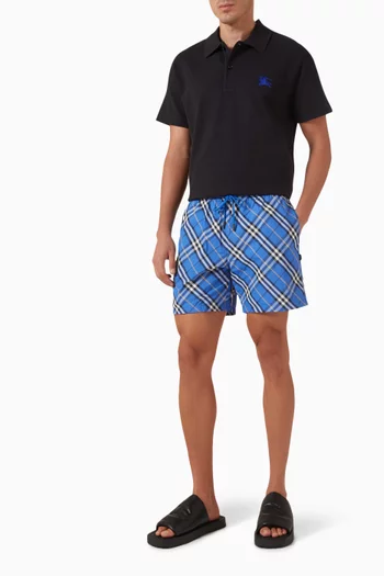 Check Swim Shorts in Nylon