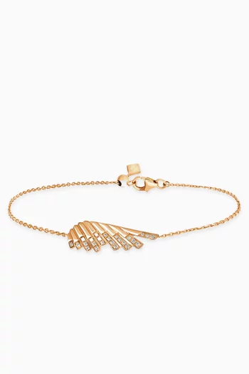 Mini Wings Rising Diamond Bracelet in 18kt Rose Gold