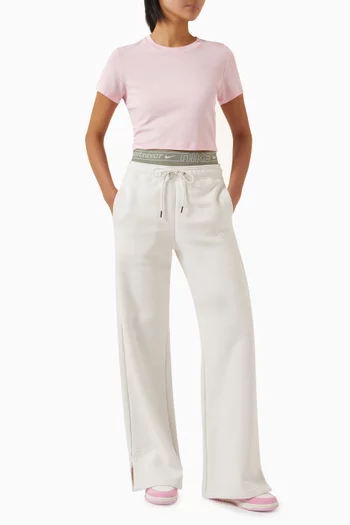Cropped T-shirt in Jersey