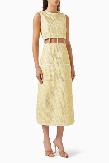Renee Cut-out Dress in Jacquard