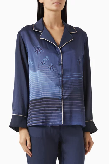 Noches De Luna Martellato Blouse in Silk Blend