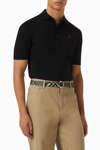 Check Webbing Belt in Nylon