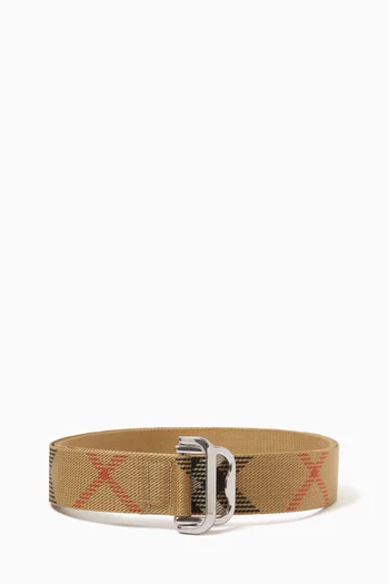 Check Webbing Belt in Nylon
