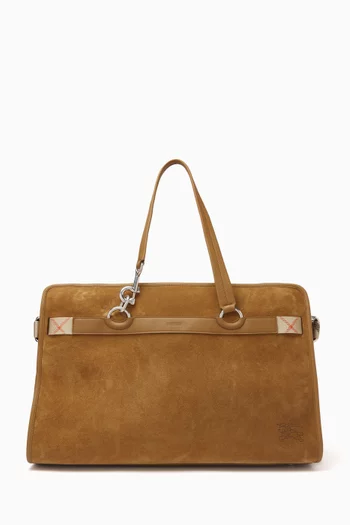 B Clip Holdall Bag in Suede