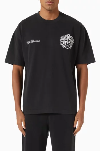 Collegiate Crest T-shirt in Cotton