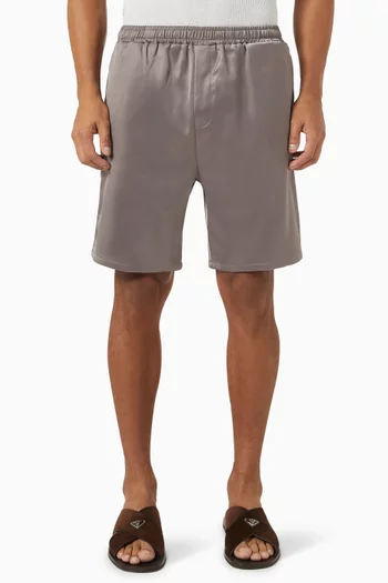 Elasticated Shorts in Satin