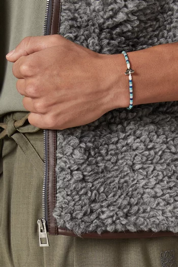 سوار ايفو بخرز فضة إسترلينية