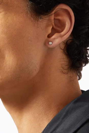 قرط سكرو منفرد كبس فضة إسترلينية