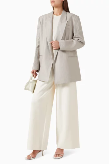 Relaxed-fit Belted Blazer in Linen