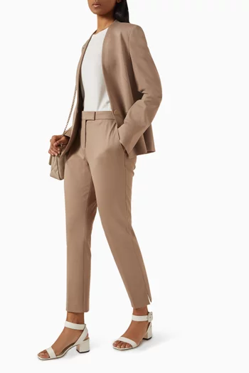 Cropped Pants in Stretch Punto Milano