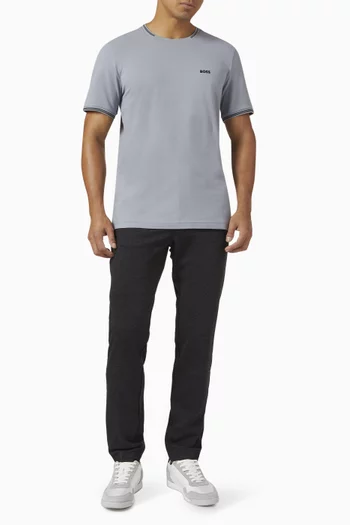 Logo T-shirt in Stretch Cotton-piqué