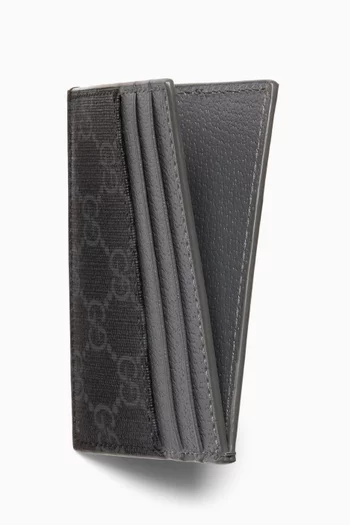 Bi-colour Card Case in GG Supreme Canvas