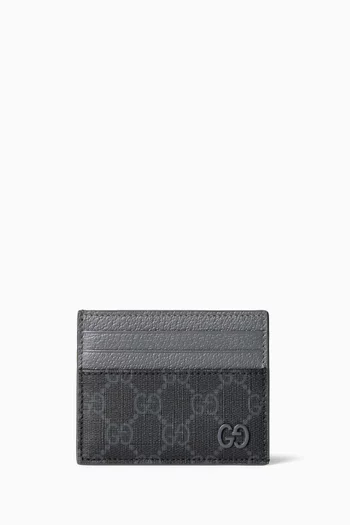 Bi-colour Card Case in GG Supreme Canvas