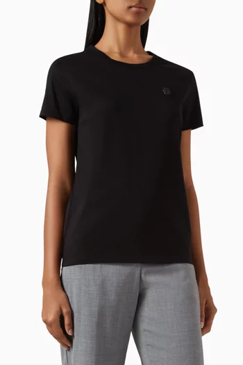 Double B Monogram T-shirt in Mercerised Cotton