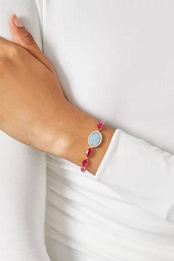 سوار مرصع بياقوت وماس وأوبال