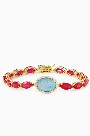 سوار مرصع بياقوت وماس وأوبال