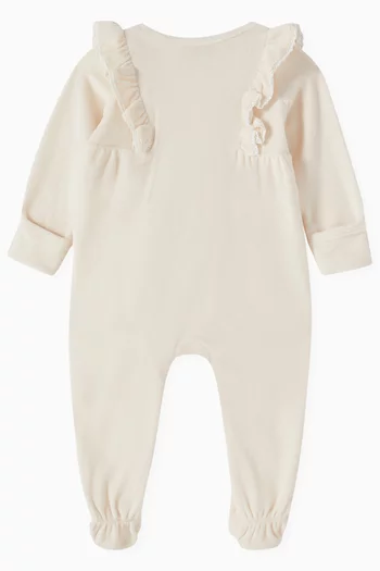 Flossy Embroidered Sleepsuit in Velour