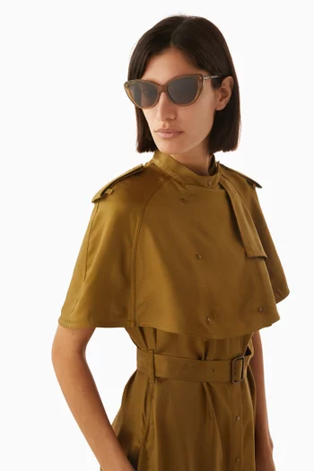 نظارة شمسية بتصميم عين القطة وإطار أسيتات