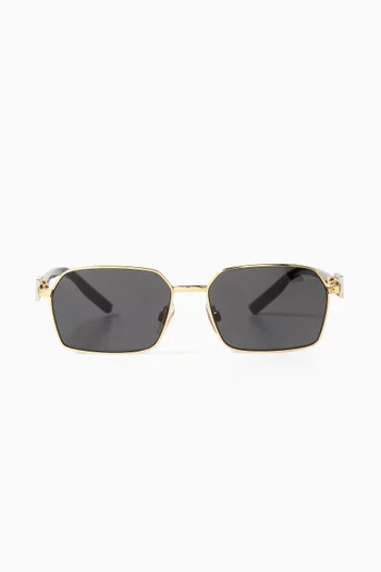 Rectangle Sunglasses in Metal