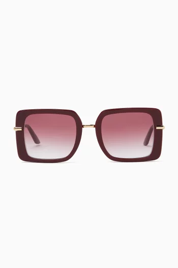 Square Sunglasses in Acetate & Metal
