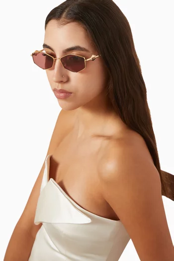 Zoey Sunglasses in Metal