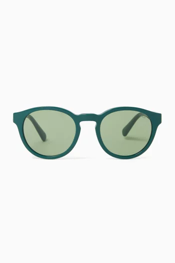 Round Sunglasses in Acetate
