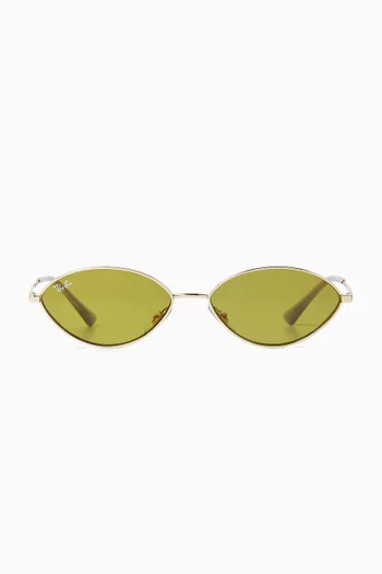 Oval Sunglasses in Metal