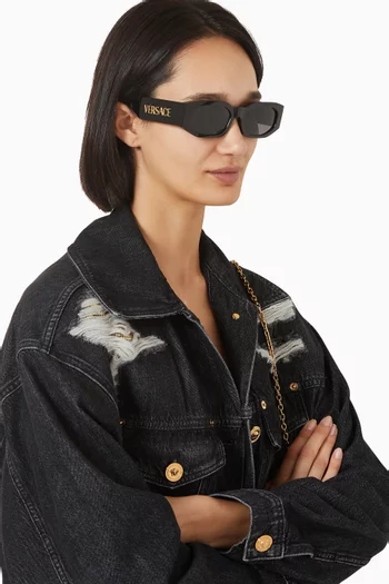 Signature Rectangular Sunglasses in Acetate