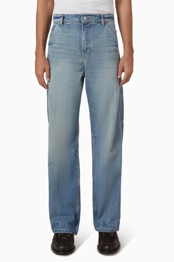 بنطال كاربنتر بقصة ساق واسعة قطن دينم