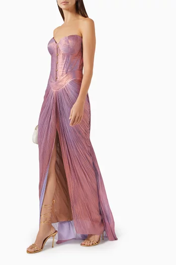 Hailey Draped Dress in Silk