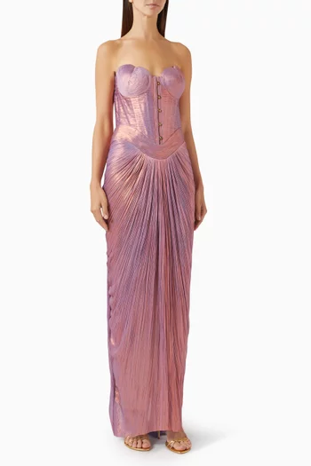 Hailey Draped Dress in Silk