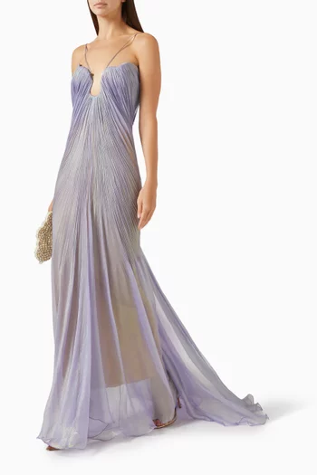 Raisa Gathered Gown in Silk