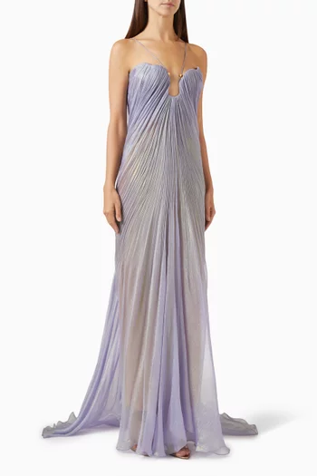 Raisa Gathered Gown in Silk