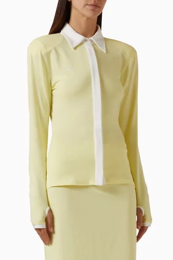 Long-sleeve Polo Shirt in Jersey