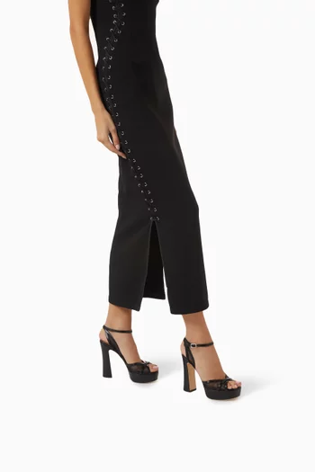 Sylvie 125 Platform Sandals in Mesh & Nappa
