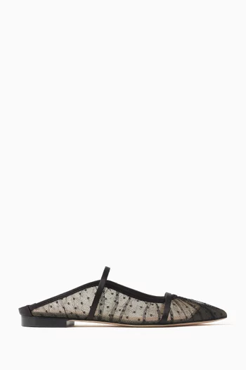 Maureen Mules in Dotted Tulle & Satin