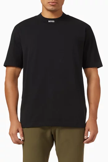 Logo Collar T-shirt in Stretch Cotton