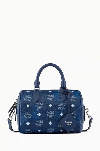 Mini Ella Boston Bag in Visetos Coated Canvas