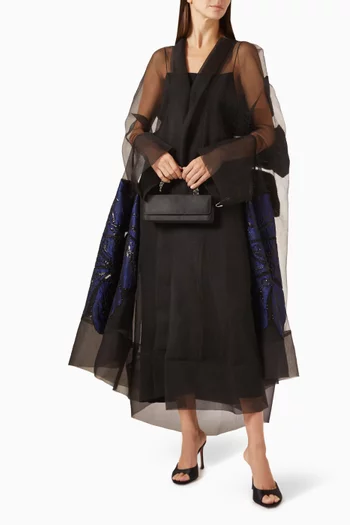 Bead-embellished Floral Abaya