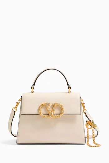 Small VSLING Swarovski® Handbag in Grainy Calfskin