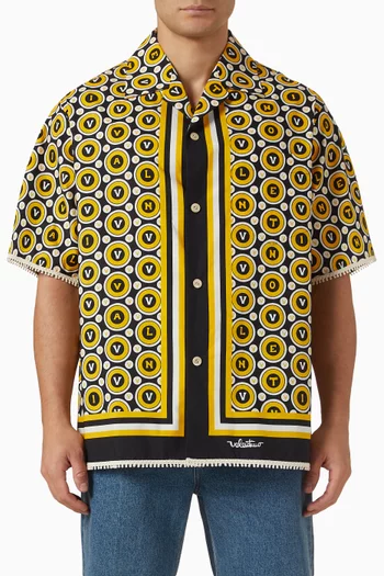 Bulles Royales Bowling Shirt in Cotton-poplin