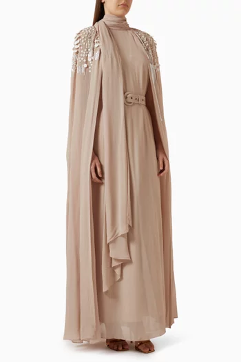 Embellished Scarf-style Maxi Dress