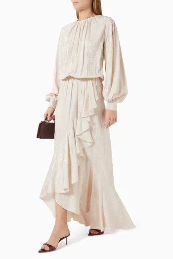 فستان ليلي بكشكش