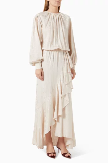 فستان ليلي بكشكش