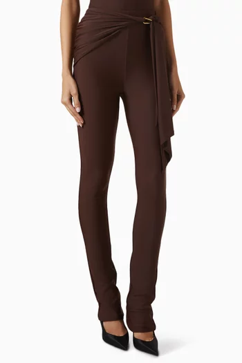 Draped Leggings in Nylon Blend