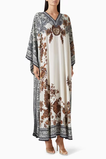 Gufrina Printed Kaftan in Bemberg Crepe