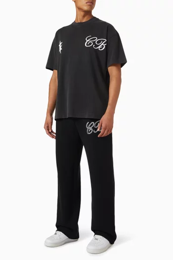 Cursive Two Star T-shirt in Cotton