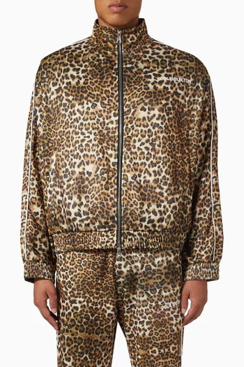 Leopard Piped Track Jacket